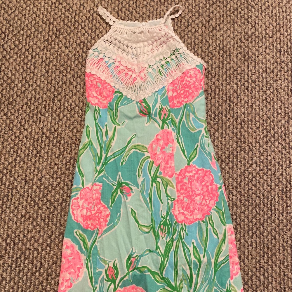 Lilly Pulitzer Pearl Lace Neck Shift Dress